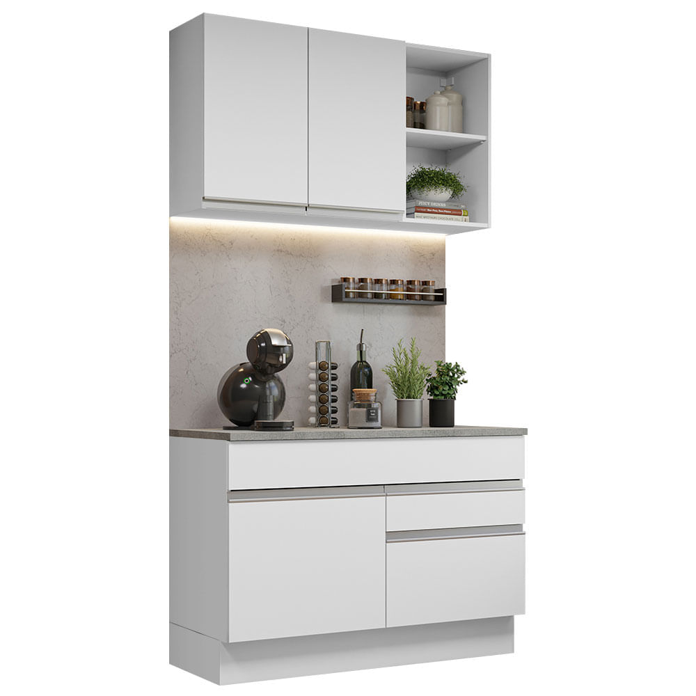 Mueble de Cocina Integral Glamy 120 cm Blanco 08