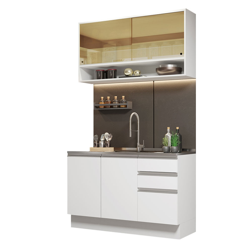 Mueble de Cocina Integral Glamy 120 cm Blanco 05