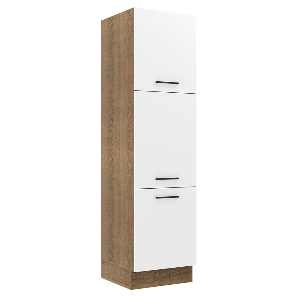 Mueble de Cocina Despensa 3 Puertas Agata 60 cm Marrón/Blanco