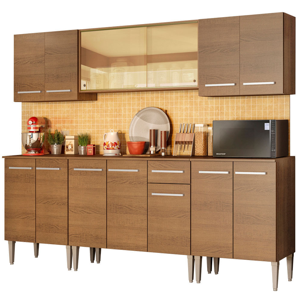Mueble de Cocina Integral Emilly Fire 233 cm Marrón 03