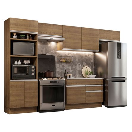 Mueble de Cocina Integral Glamy 350 cm Marrón 01