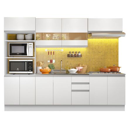 Mueble de Cocina Integral Atenas 270 cm Blanco 03 Mueble de Cocina Integral Atenas 270 cm Blanco 03