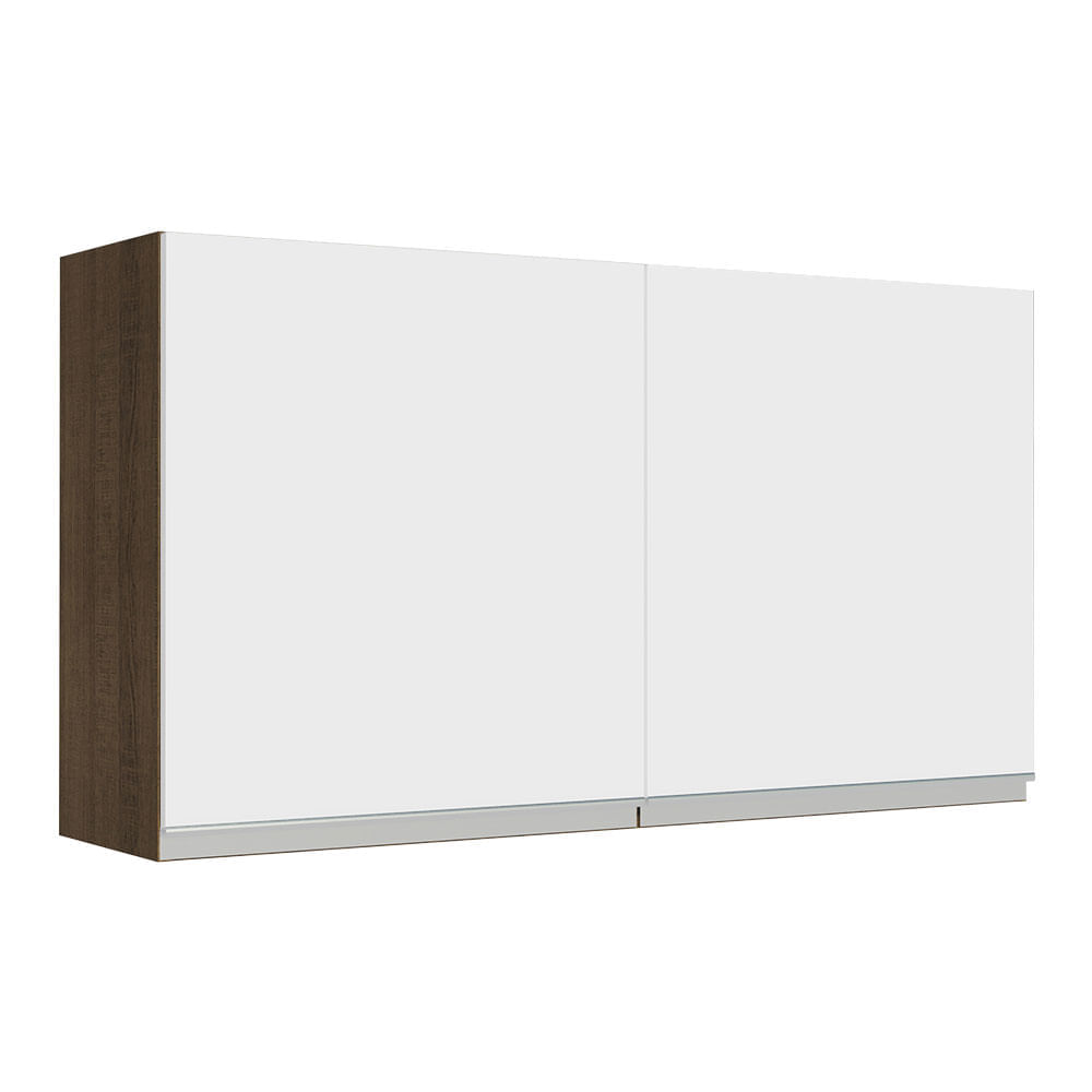 Alacena de Cocina 2 Puertas Glamy 120 cm Marrón/Blanco Alacena de Cocina 2 Puertas Glamy 120 cm Marrón/Blanco