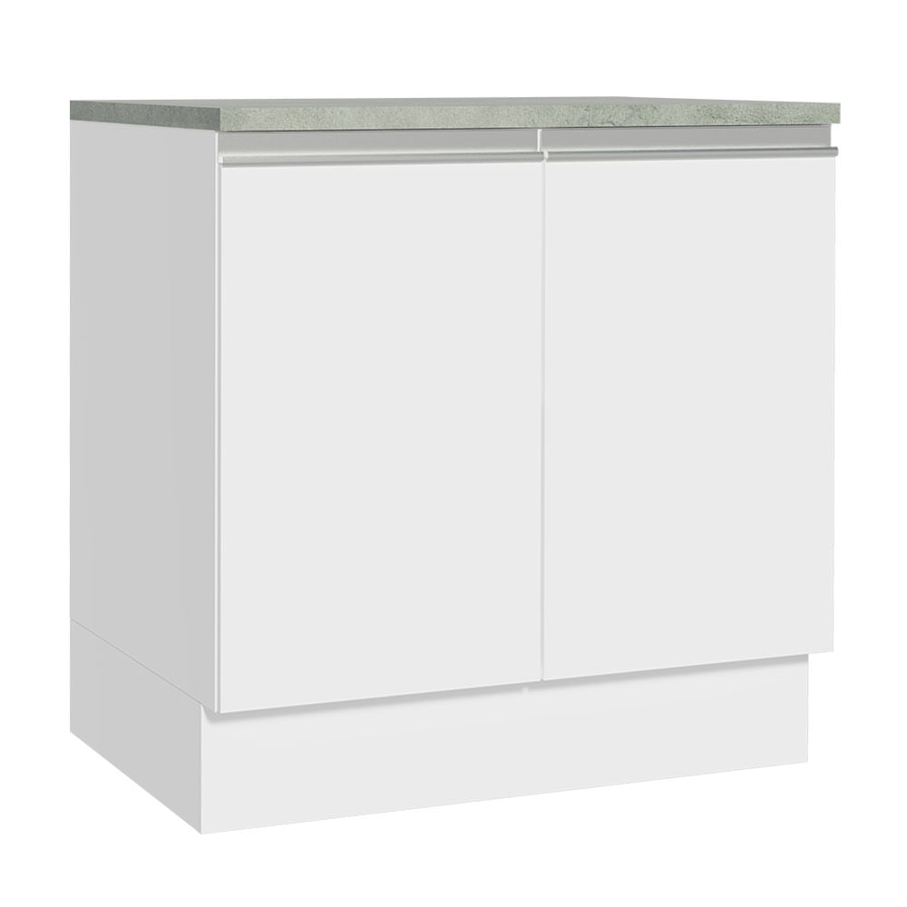 Mueble de Cocina 2 Puertas Glamy 80 cm Blanco
