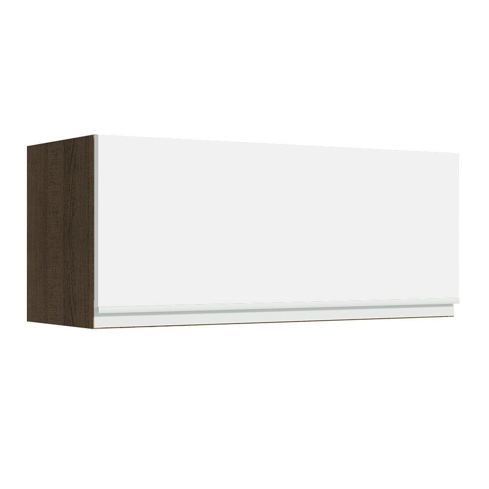 Alacena de Cocina 1 Puerta Abatible Glamy 80 cm Marrón/Blanco
