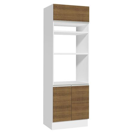 Mueble de Cocina Torre para Hornos 3 Puertas Glamy 70 cm Blanco/Marrón