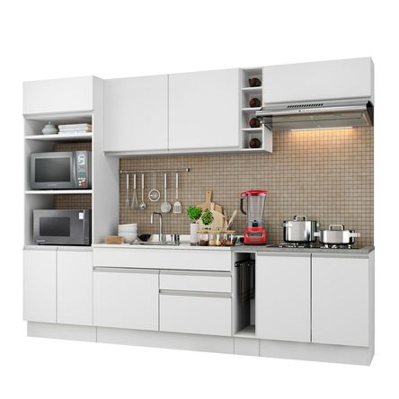 Mueble de Cocina Integral Vicenza 290 cm Blanco Mueble de Cocina Integral Vicenza 290 cm Blanco