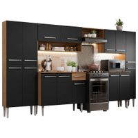 Mueble de Cocina Emilly Joy 325 cm Negro/Marrón 01