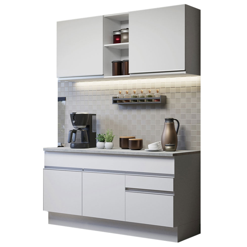 Mueble de Cocina Integral 150 cm Glamy Blanco 01