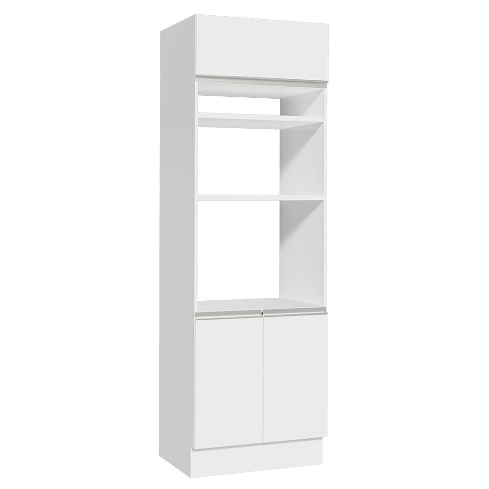 Mueble de Cocina Torre para Hornos 3 Puertas Glamy 70 cm Blanco