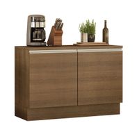 Mueble de Cocina 2 Puertas Glamy 120 cm con Encimera Marrón