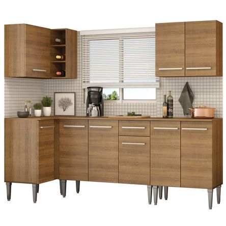 Mueble de Cocina Integral Emilly Open 293 cm Marrón 01