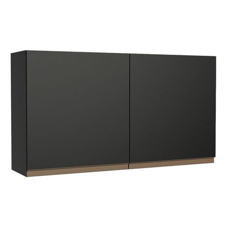 Alacena de Cocina 2 Puertas Reims 120 cm Negro