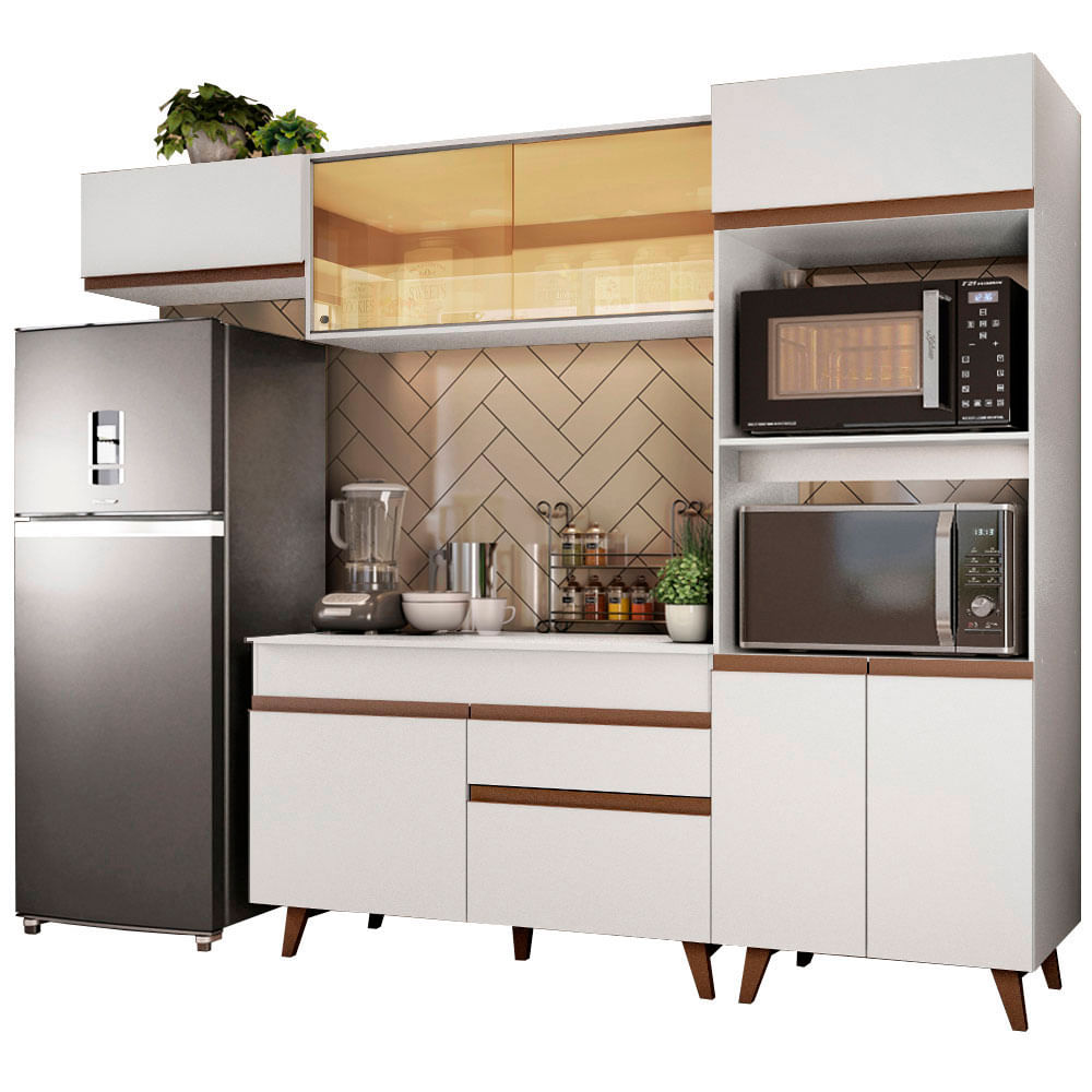 Mueble de Cocina Integral Reims 260 cm Blanco 01 Mueble de Cocina Integral Reims 260 cm Blanco 01