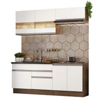 Mueble de Cocina Integral Glamy 200 cm Marrón/Blanco 07