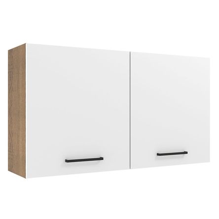 Alacena de Cocina 2 Puertas Agata 120 cm Marrón/Blanco