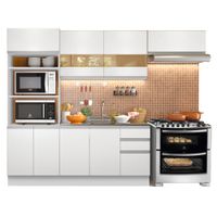Mueble de Cocina Integral Marselha 270 cm Blanco 01