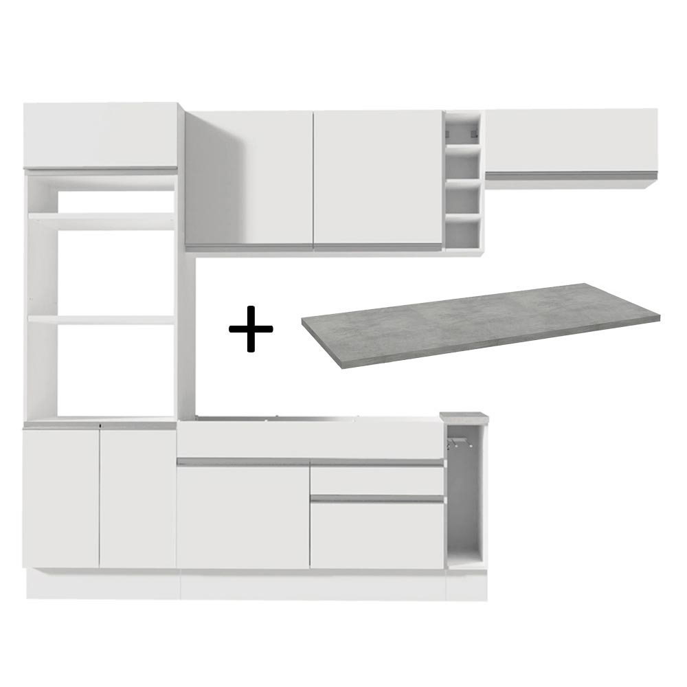 Mueble de Cocina Integral Safira 290 cm Blanco 14 Mueble de Cocina Integral Safira 290 cm Blanco 14