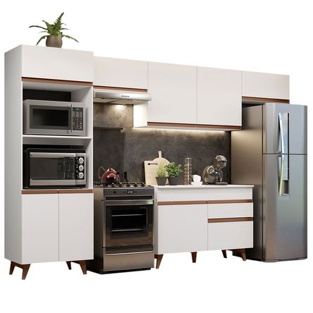 Mueble de Cocina Integral Reims 330 cm Blanco 01
