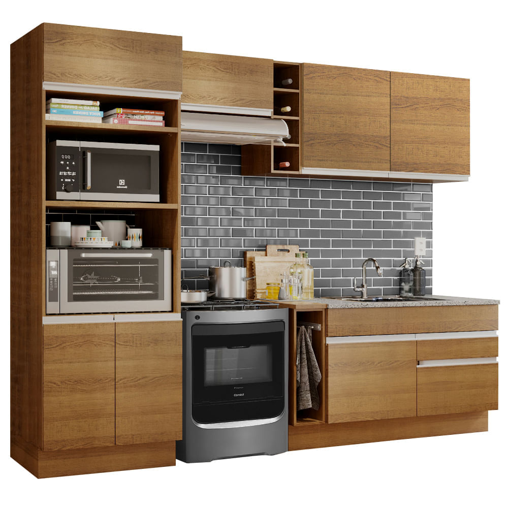 Mueble de Cocina Integral Jade 270 cm Marrón 09 Mueble de Cocina Integral Jade 270 cm Marrón 09