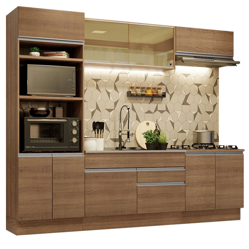 Mueble de Cocina Integral Glamy 270 cm Marrón 10