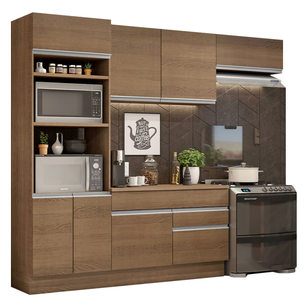 Mueble de Cocina Integral Glamy 270 cm Marrón 14 Mueble de Cocina Integral Glamy 270 cm Marrón 14
