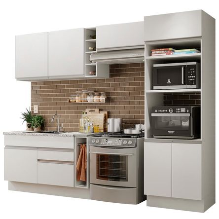Mueble de Cocina Integral 290 cm Blanco 10 Mueble de Cocina Integral 290 cm Blanco 10