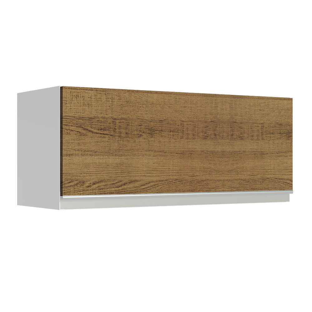 Alacena de Cocina 1 Puerta Abatible Glamy 80 cm Blanco/Marrón Alacena de Cocina 1 Puerta Abatible Glamy 80 cm Blanco/Marrón