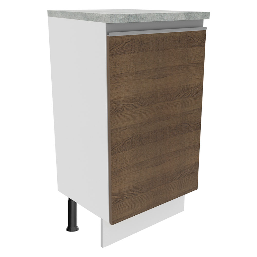 Mueble de Cocina 1 Puerta Glamy 40 cm Blanco/Marrón