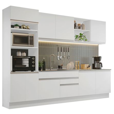 Mueble de Cocina Integral Glamy 310 cm Blanco 02 Mueble de Cocina Integral Glamy 310 cm Blanco 02