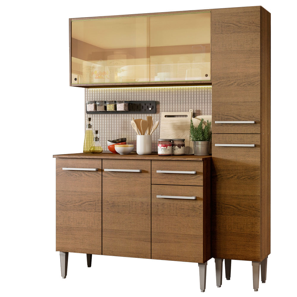 Mueble de Cocina Integral Emilly Gold 137 cm Marrón 03