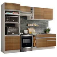Mueble de Cocina Integral Jade 270 cm Blanco/Marrón 09