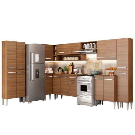 Mueble de Cocina Integral Emilly Live 513 cm Marrón 01 Mueble de Cocina Integral Emilly Live 513 cm Marrón 01