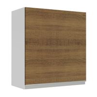 Alacena de Cocina 1 Puerta Glamy 60 cm Blanco/Marrón