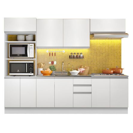 Mueble de Cocina Integral Viena 270 cm Blanco 02 Mueble de Cocina Integral Viena 270 cm Blanco 02