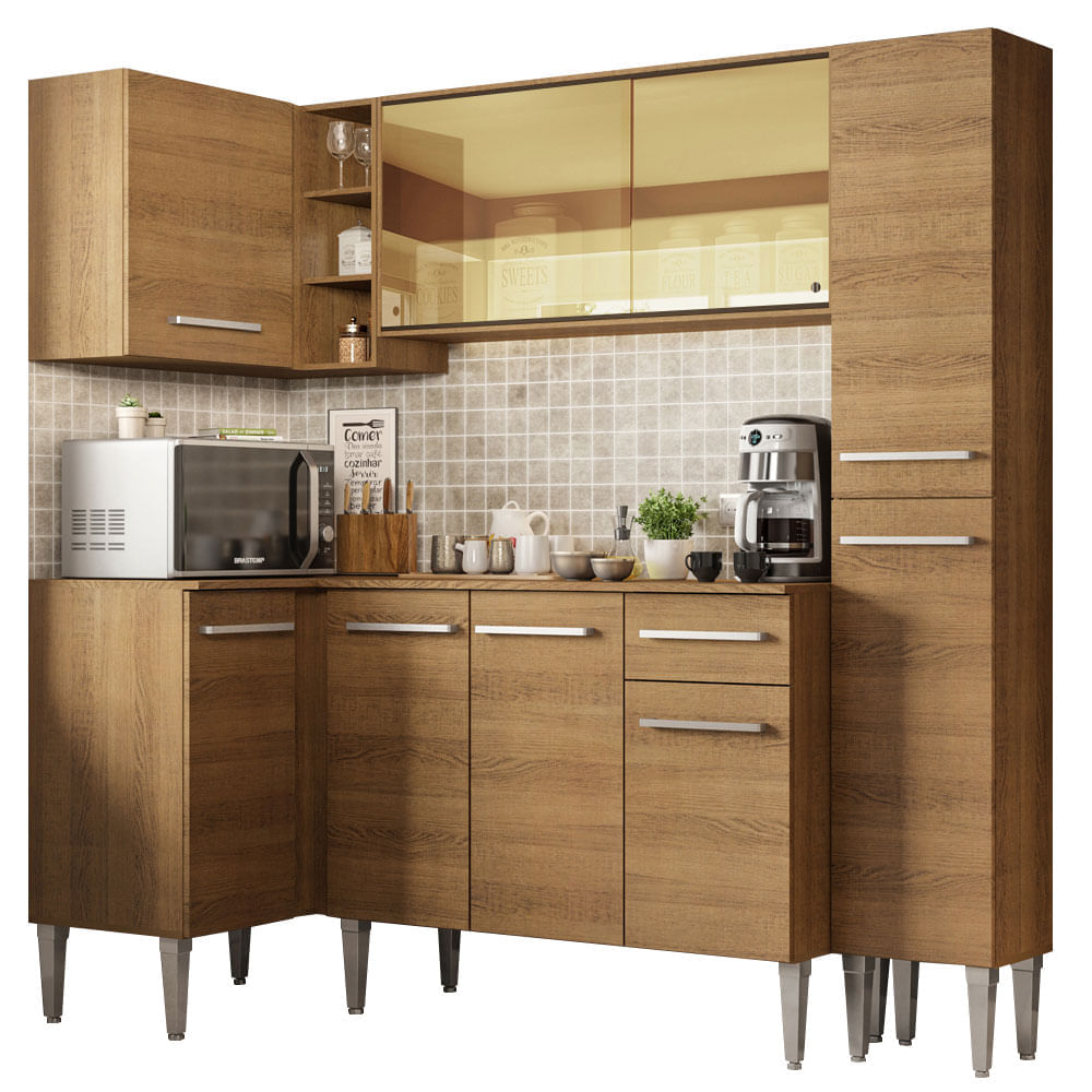 Mueble de Cocina Integral Emilly River 261 cm Marrón 03