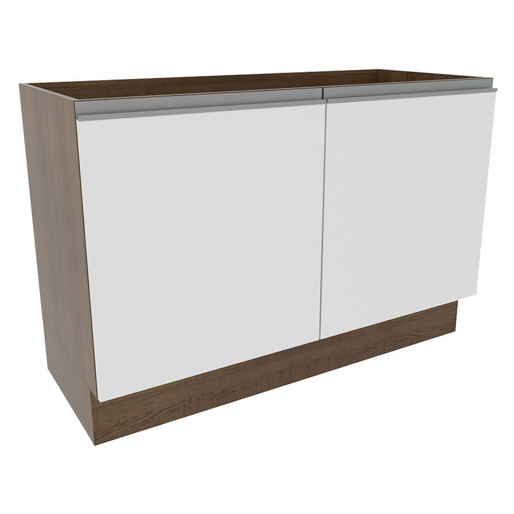 Mueble de Cocina 2 Puertas Glamy 120 cm Marrón/Blanco Mueble de Cocina 2 Puertas Glamy 120 cm Marrón/Blanco