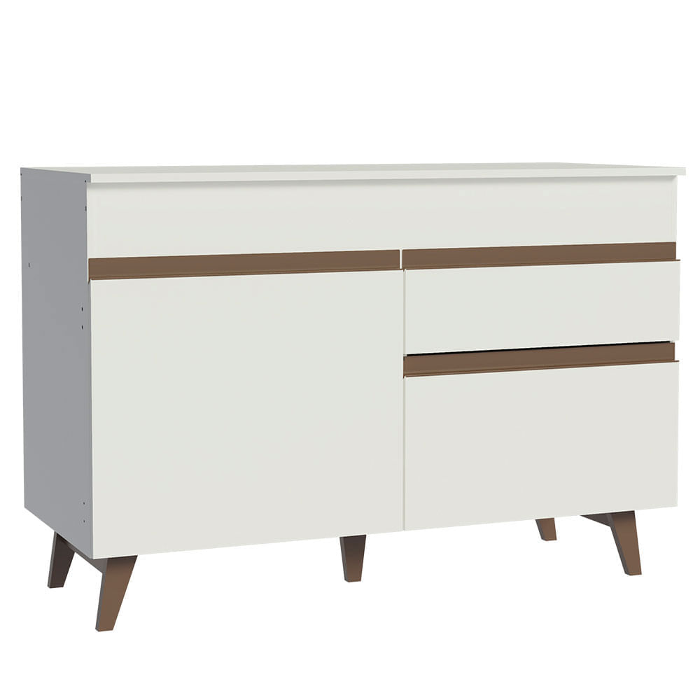 Mueble de Cocina 2 Puertas y 1 Cajón Reims 120 cm Blanco Mueble de Cocina 2 Puertas y 1 Cajón Reims 120 cm Blanco
