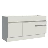 Mueble de Cocina 2 Puertas y 2 Cajones Glamy 150 cm Blanco