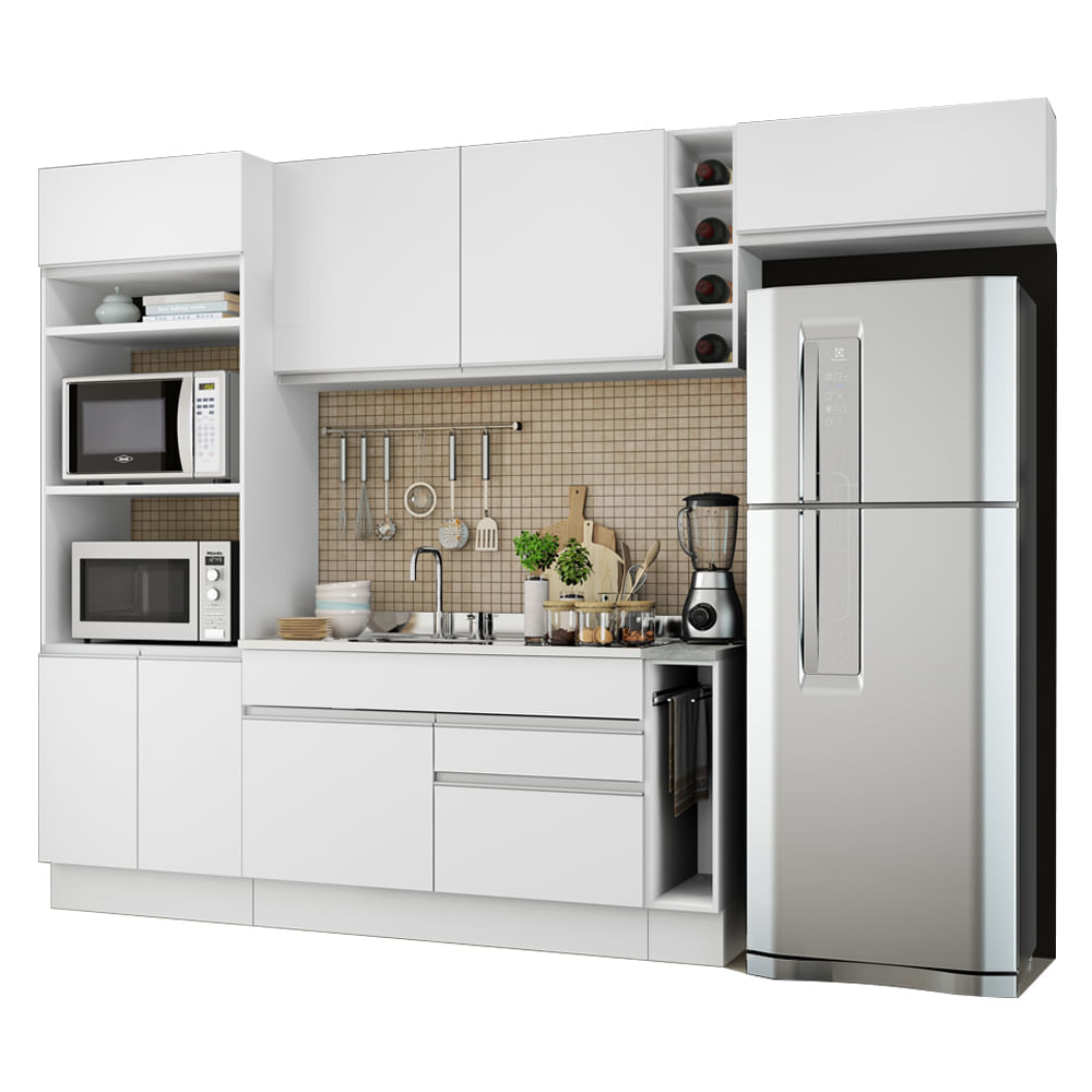 Mueble de Cocina Integral Safira 290 cm Blanco 04