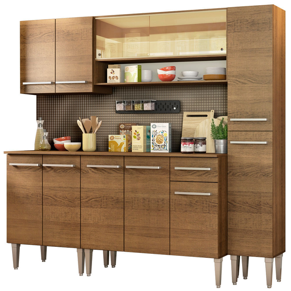 Mueble de Cocina Integral Emilly Sky 201 cm Marrón 04