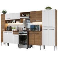 Mueble de Cocina Integral Emilly 325 cm Marrón/Blanco 02