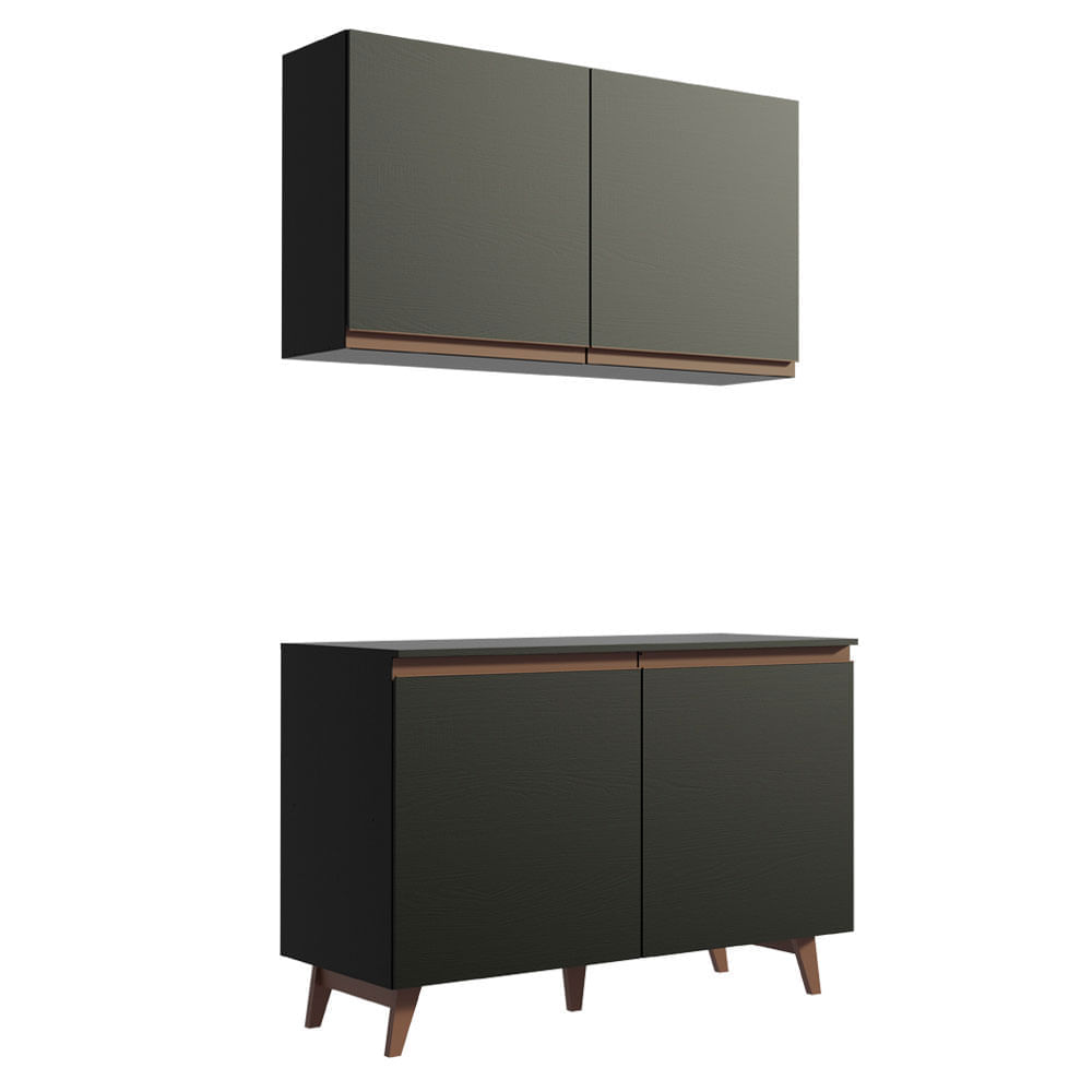 Kit Mueble de Cocina Reims 120 cm Negro Kit Mueble de Cocina Reims 120 cm Negro