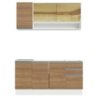 Mueble de Cocina Integral 160 cm Glamy Blanco/Marrón 04
