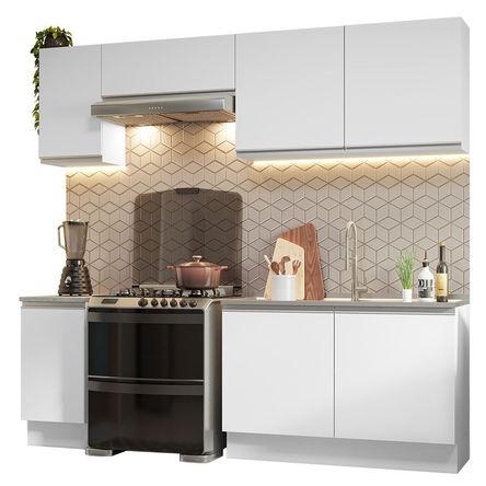 Mueble de Cocina Integral Glamy 240 cm Blanco 10