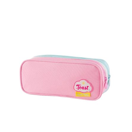 Cartuchera multicapa toast macaron – Rosa verde agua