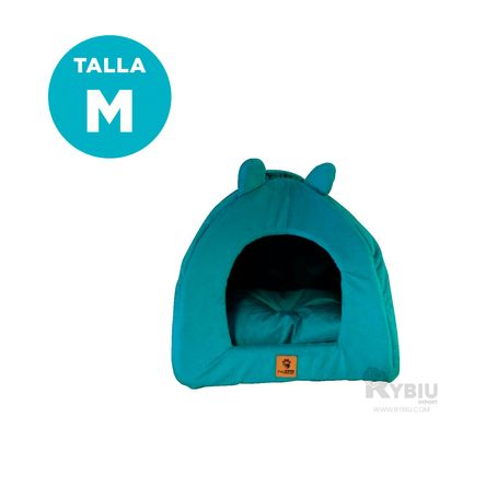 Cama Cerrada Suave de Talla M en Tono Verde Agua Y+Stickers