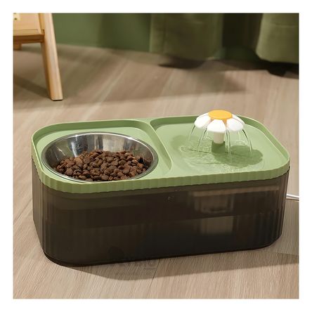 Fuente Versatil de Comida de Mascota Verde Y+Papel de Regalo