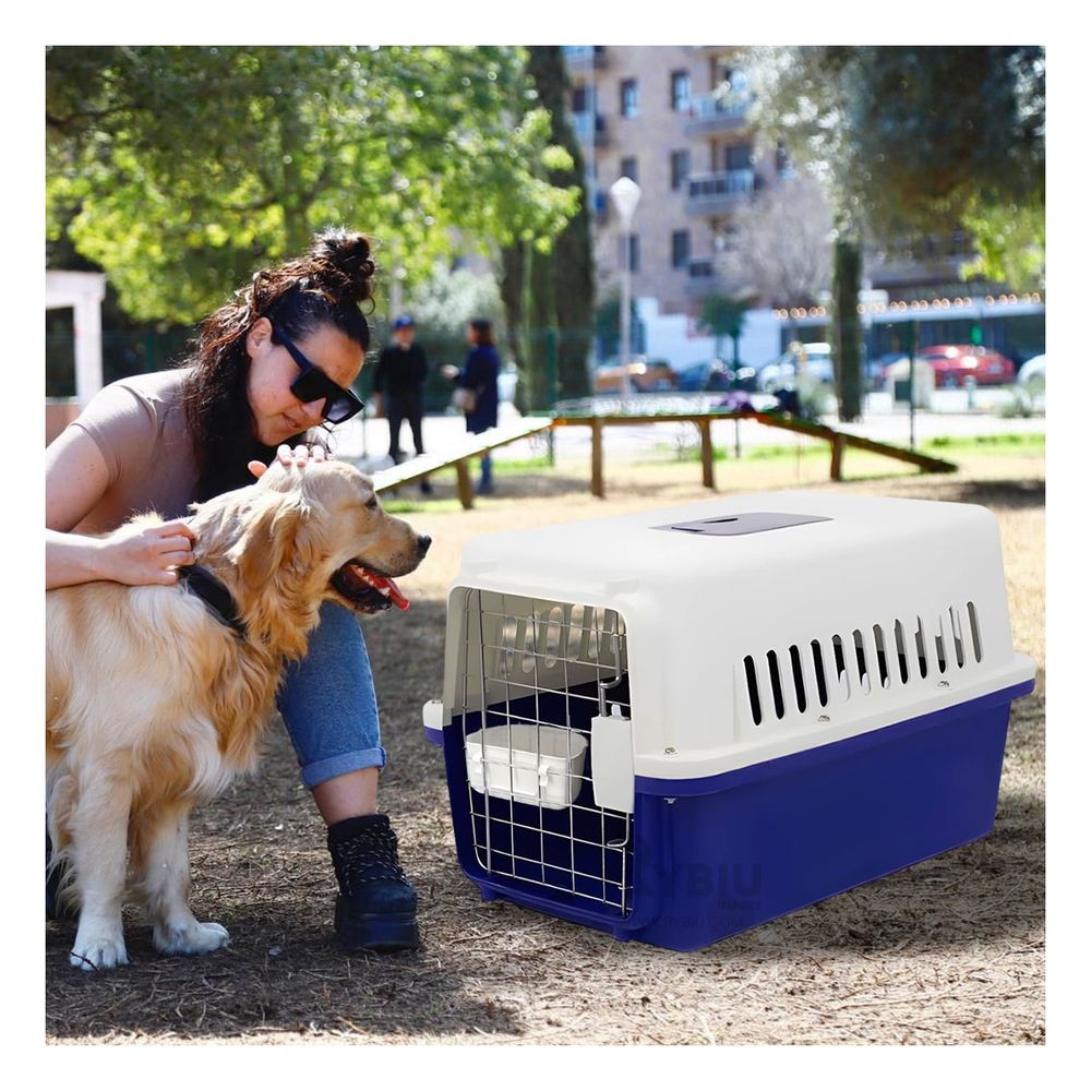 Transportadora para Perro L70 Color Azul Y+Papel de Regalo Transportadora para Perro L70 Color Azul Y+Papel de Regalo