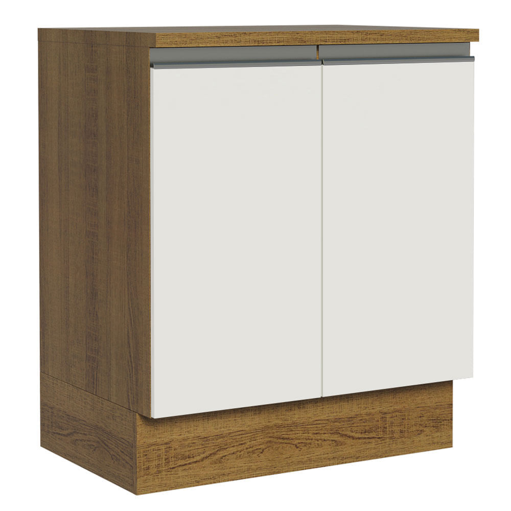 Mueble de Cocina 2 Puertas Glamy 70 cm Marrón/Blanco